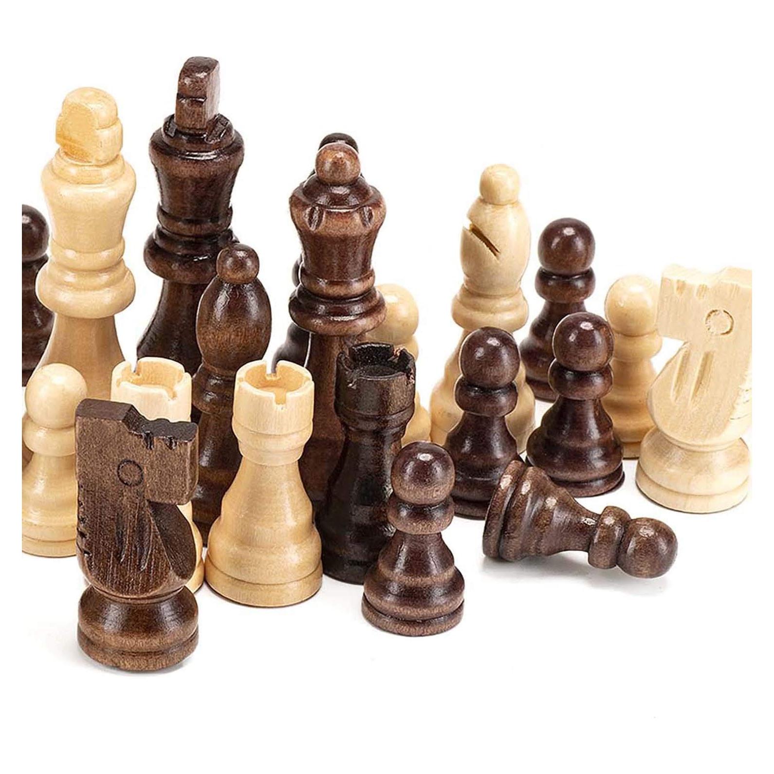 Piezas de Ajedrez Magnéticas de Madera AMEROUS 7.69 cm