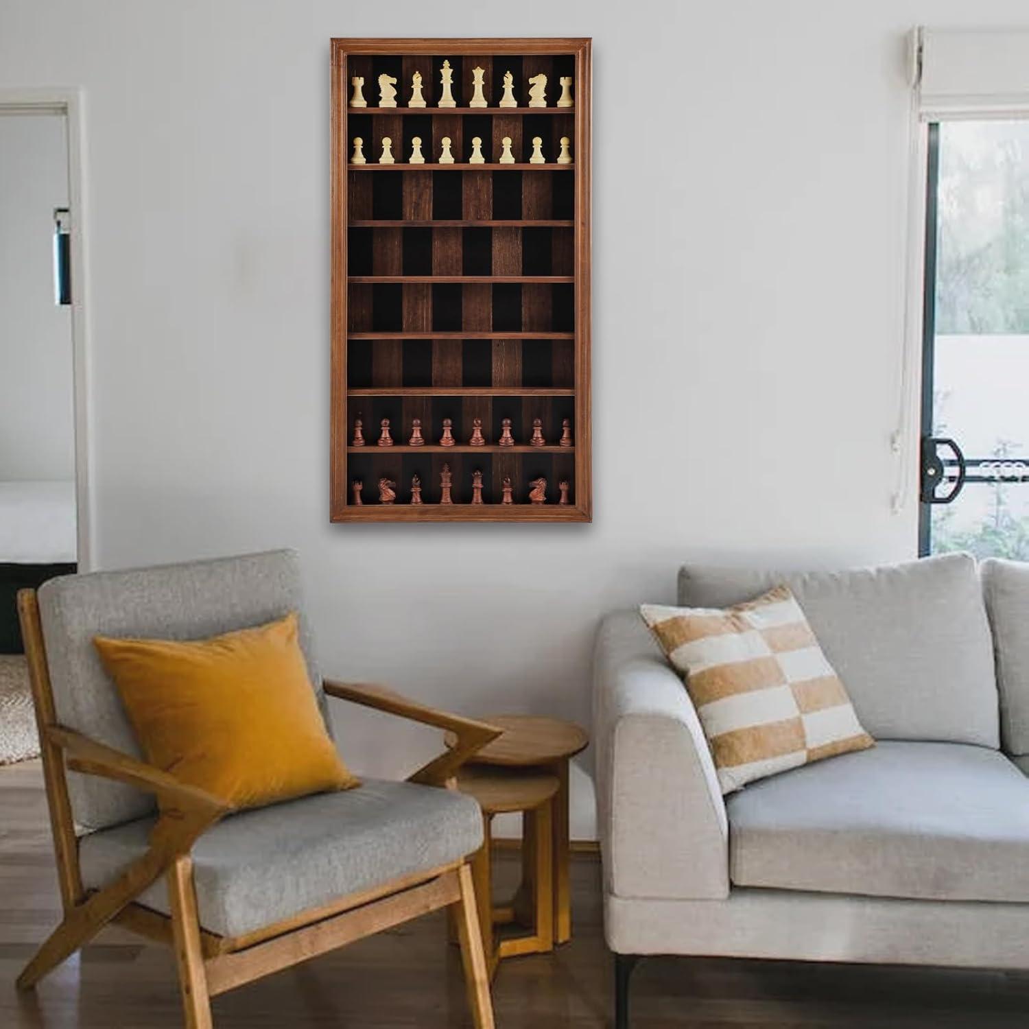 Juego de Ajedrez de Pared de Madera Grhonior 72.4x39.1 cm