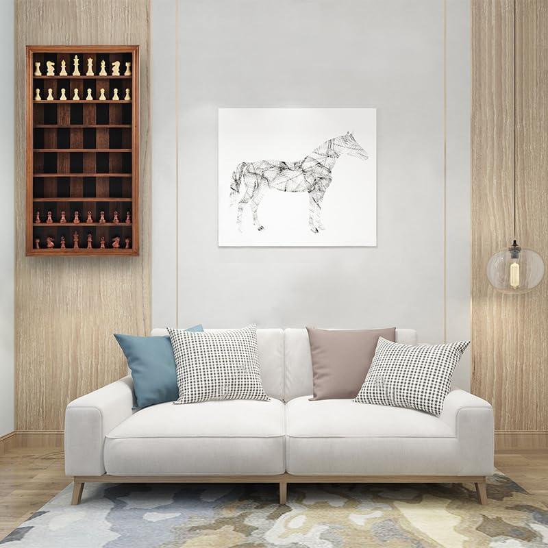 Juego de Ajedrez de Pared de Madera Grhonior 72.4x39.1 cm