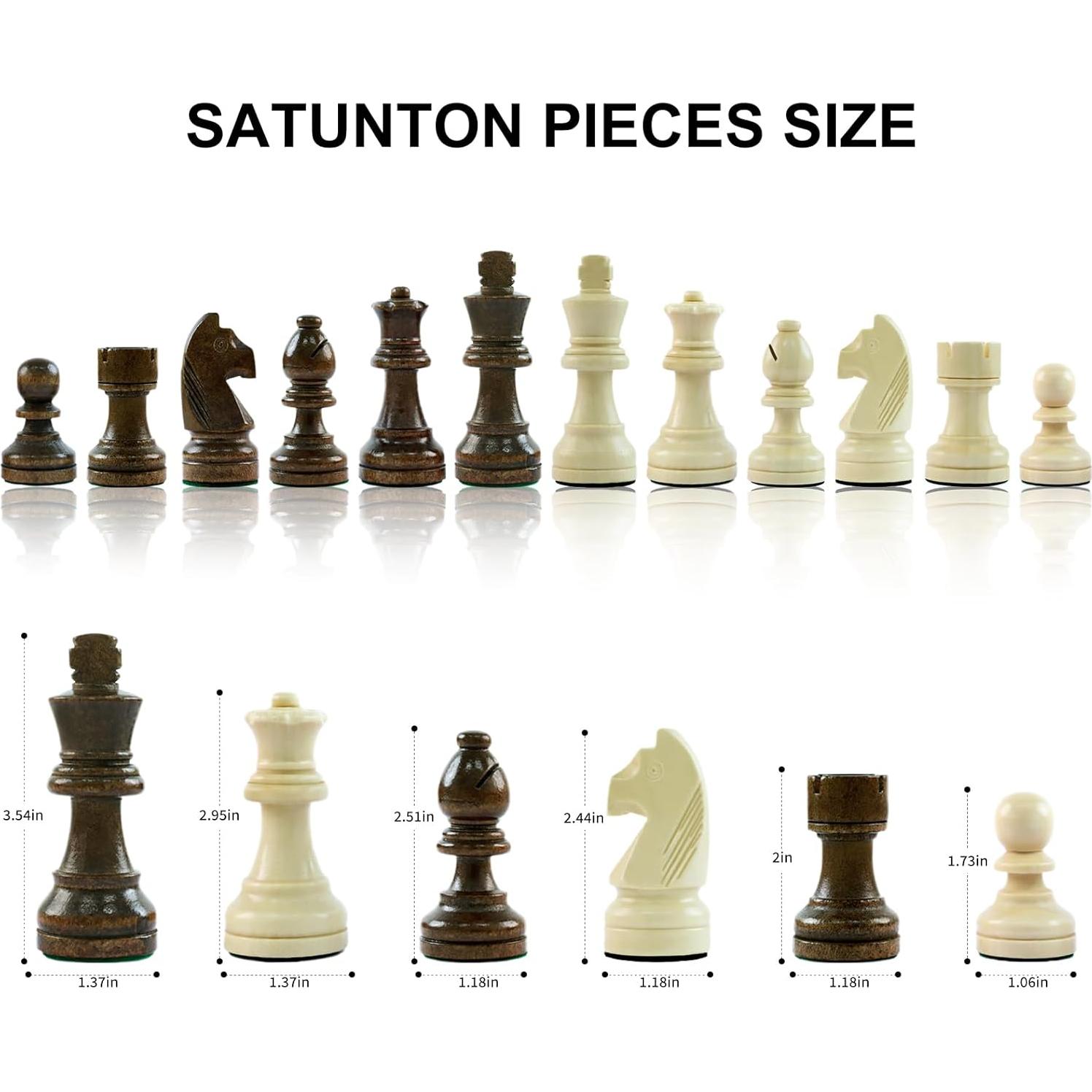 Piezas de Ajedrez de Madera LEAP 32 Piezas con 2 Reinas Extra