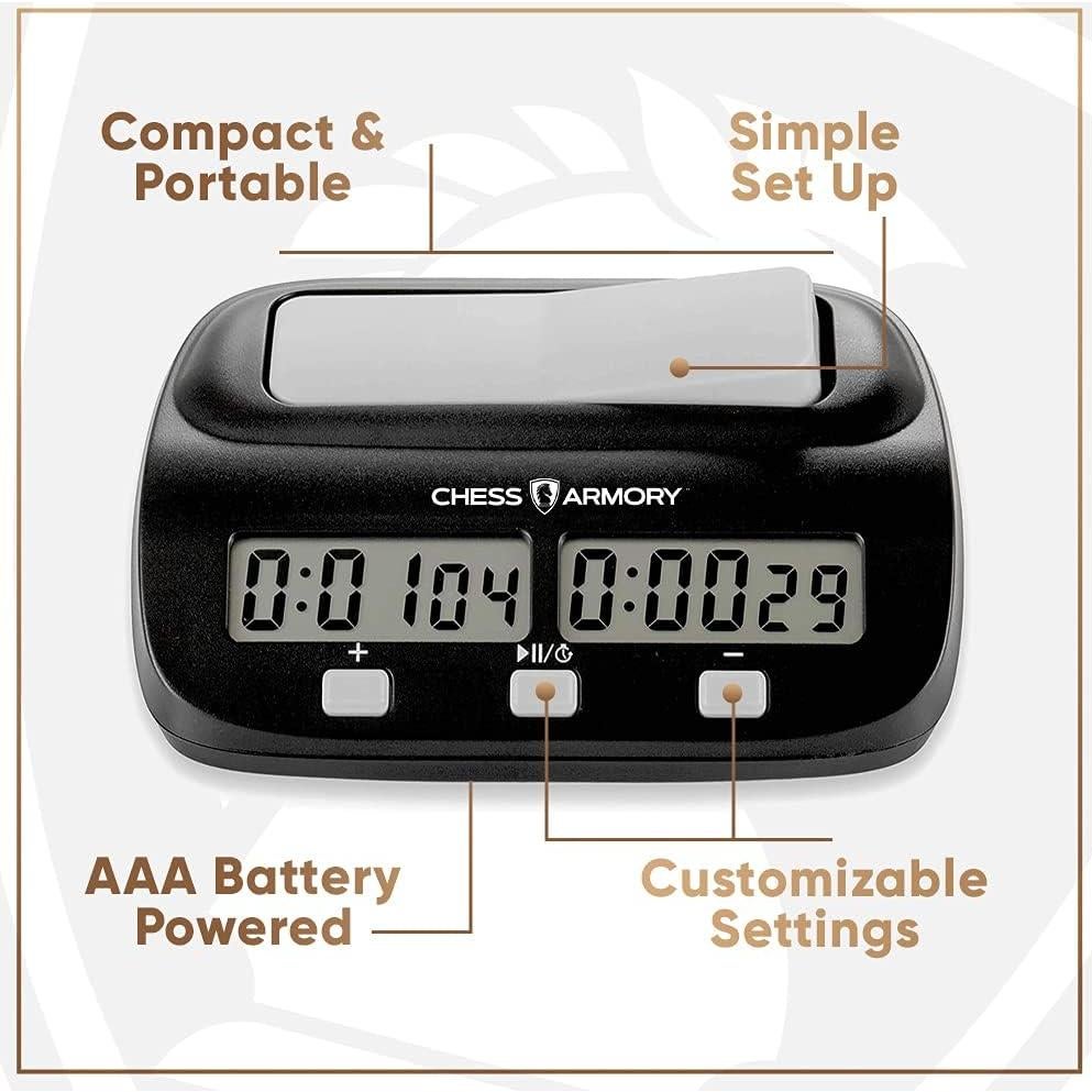 Conjunto de Ajedrez Magnético de Madera 38 cm Chess Armory