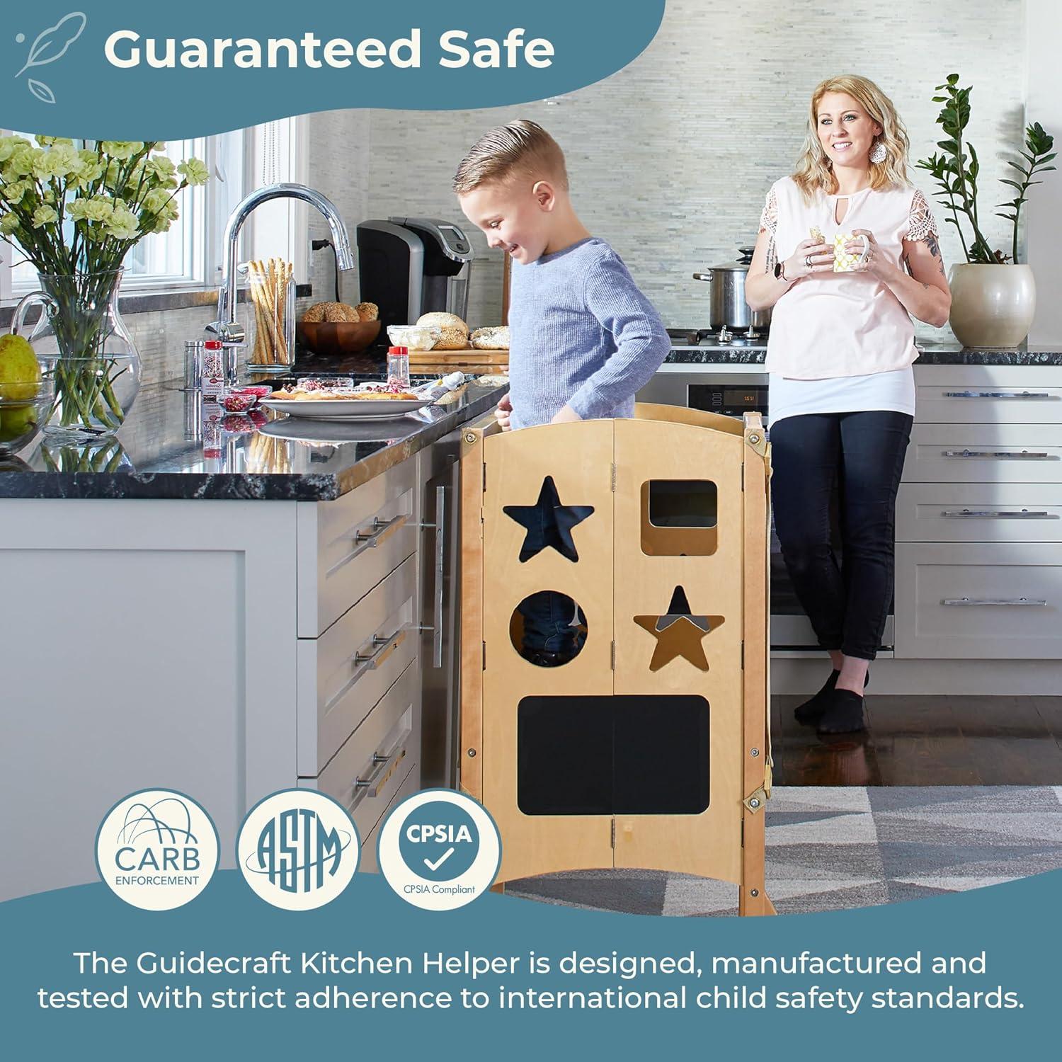 Torre de Ayuda Clásica GuíaCraft para Niños - Gris, Plegable y Ajustable