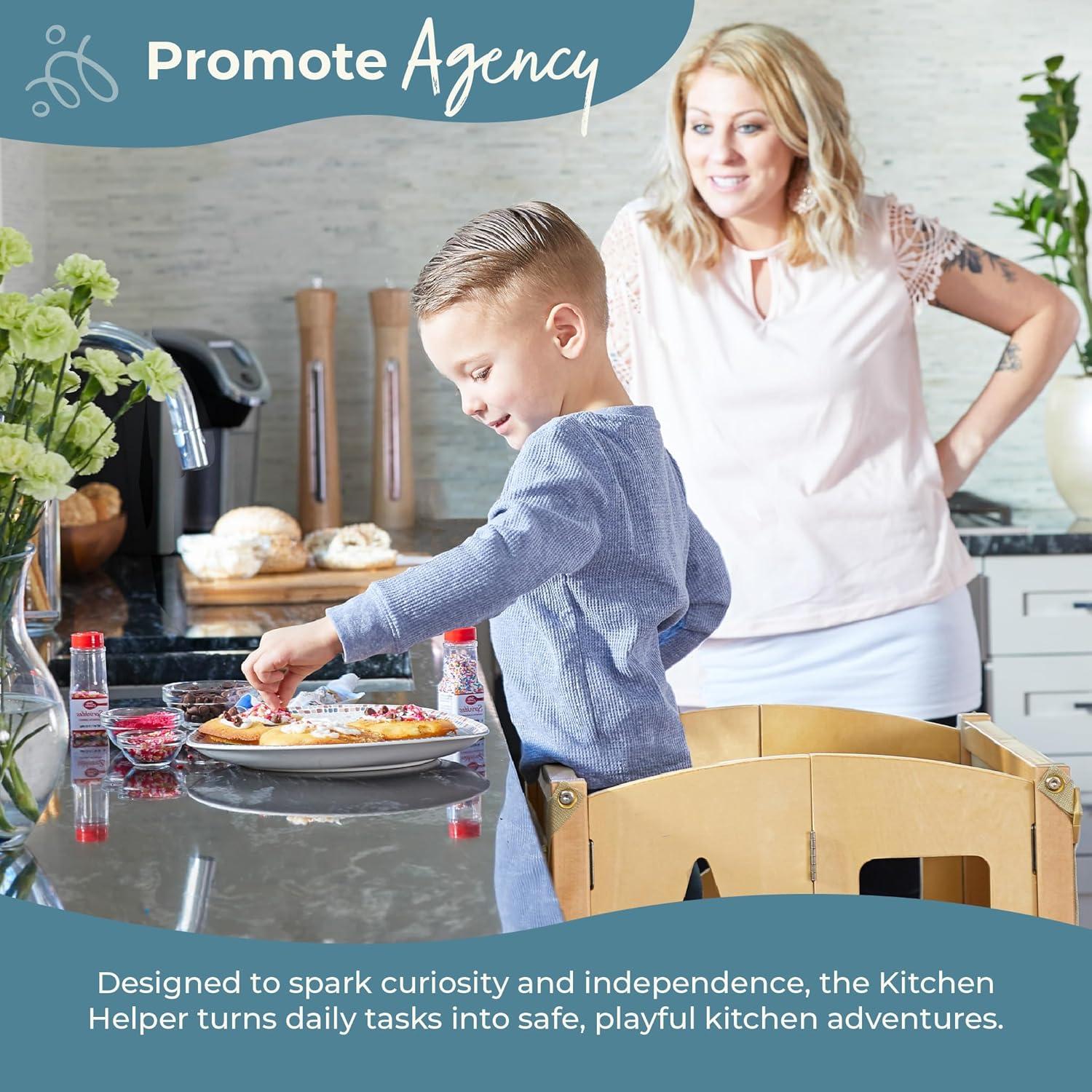 Torre de Ayuda Clásica GuíaCraft para Niños - Gris, Plegable y Ajustable