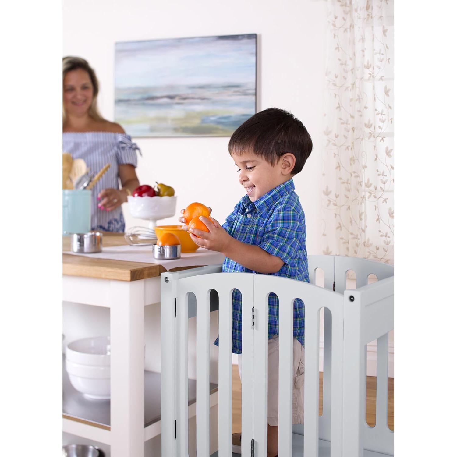 Taburete de Cocina Plegable Guidecraft Gris - Altura Ajustable