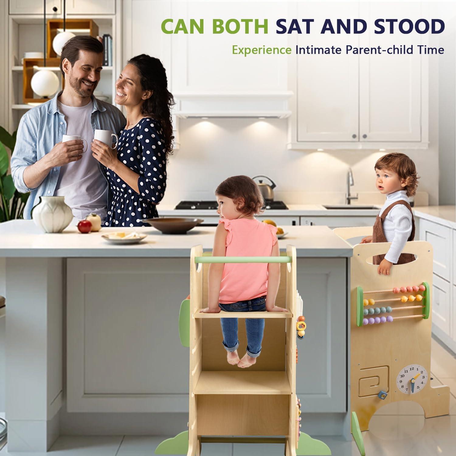 Torre de Aprendizaje aiwo 4 en 1 para Niños, Altura Ajustable