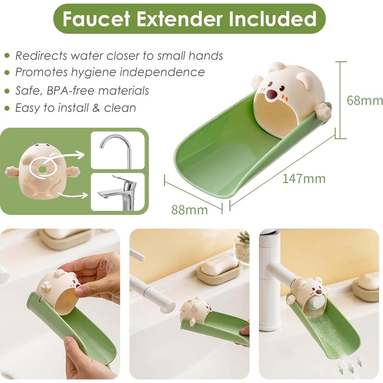 Torre Plegable para Niños Hoopyosms Altura Ajustable Beige