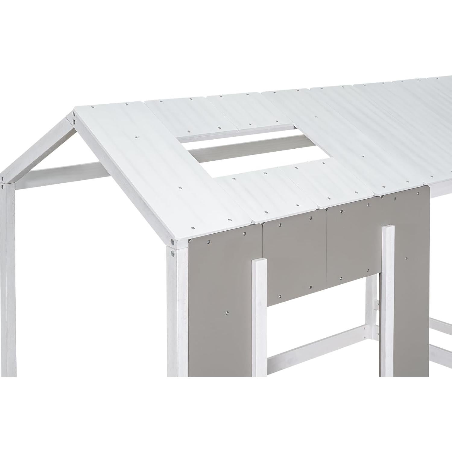 Marco de Cama Montessori Twin Bellemave Gris Blanco Antiguo