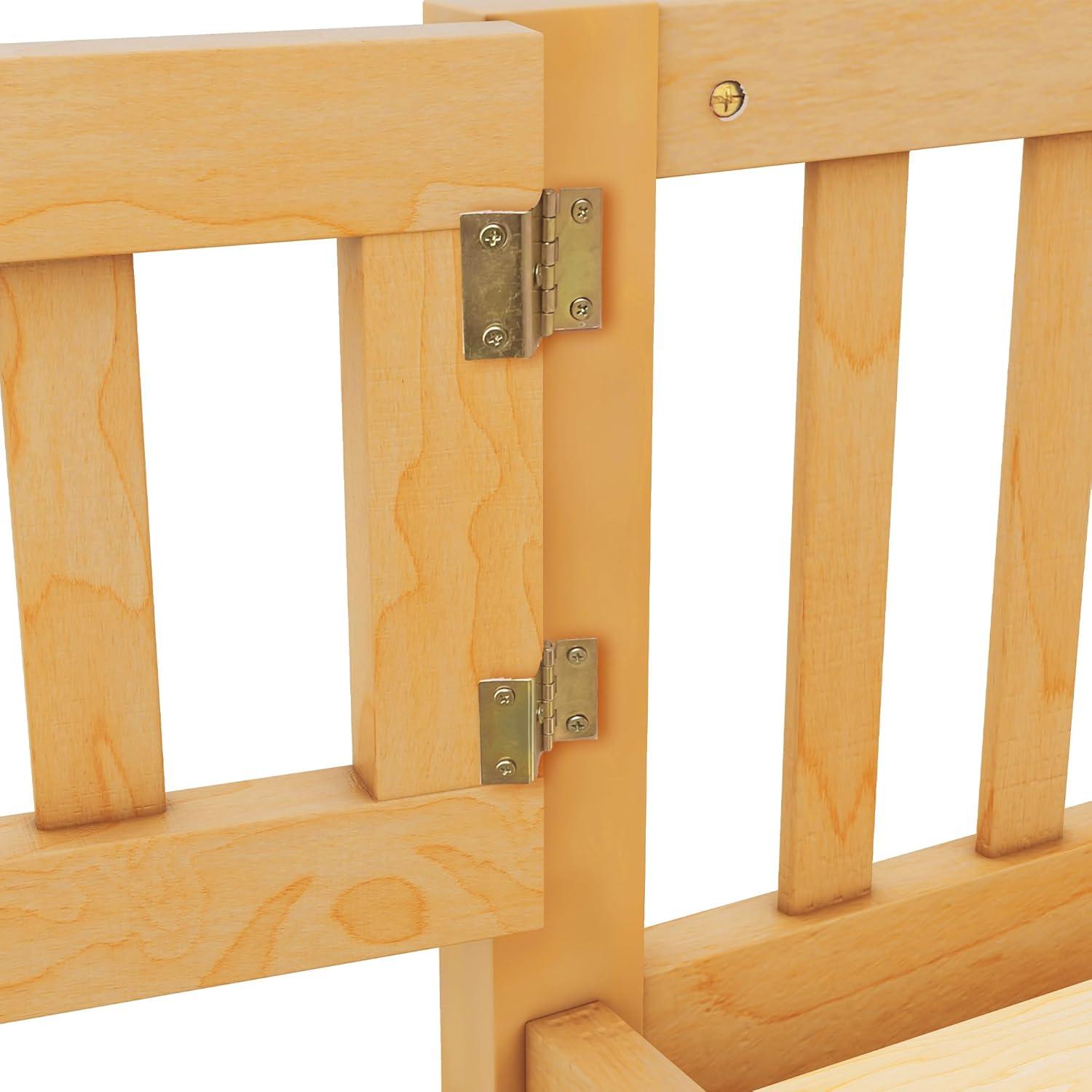 Cama de Piso Twin Bellemave con Listones y Barandilla Natural