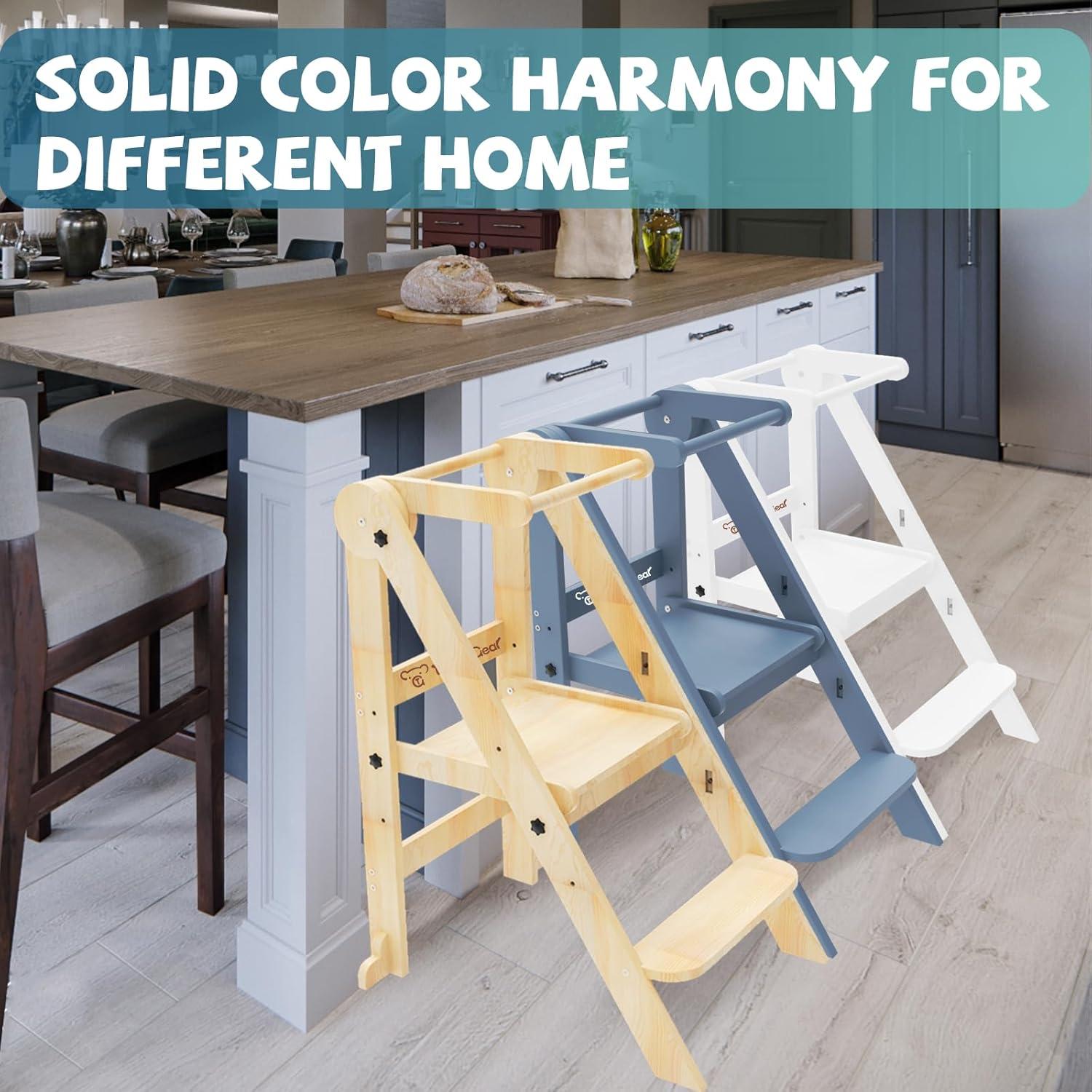 Torre Plegable para Niños Doerpuz - 3 Alturas Ajustables