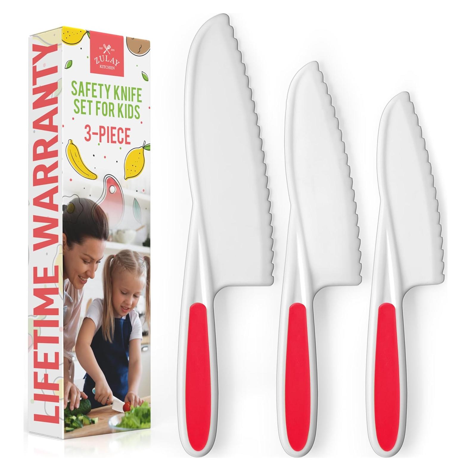Conjunto de cuchillos para niños Zulay Kitchen 3 piezas - seguro y divertido
