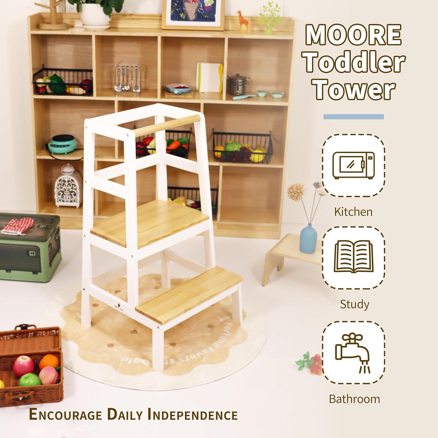 Torre de Aprendizaje para Niños Damoch Moore - Madera de Pino