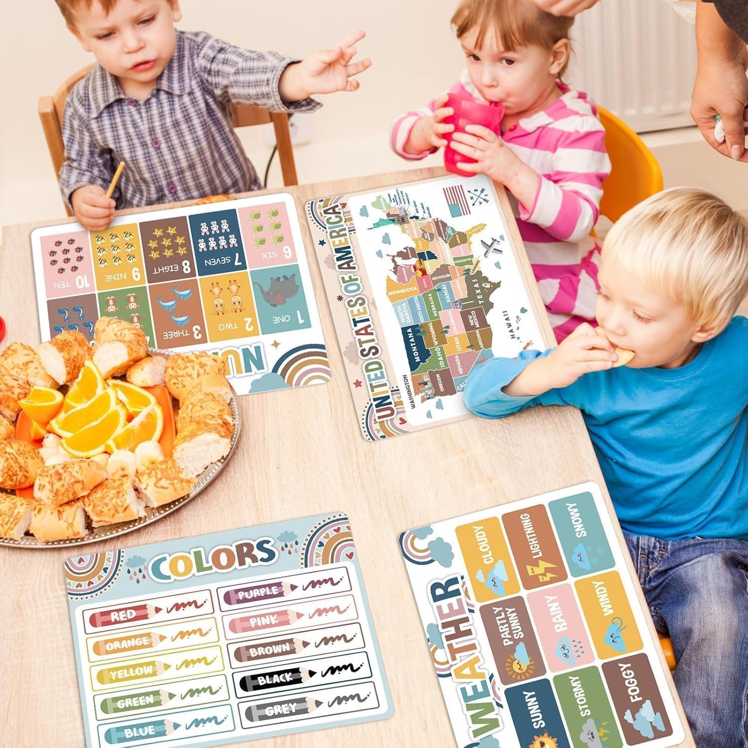 Juego de 6 Manteles Plásticos Educativos OBUSATT 43x32cm