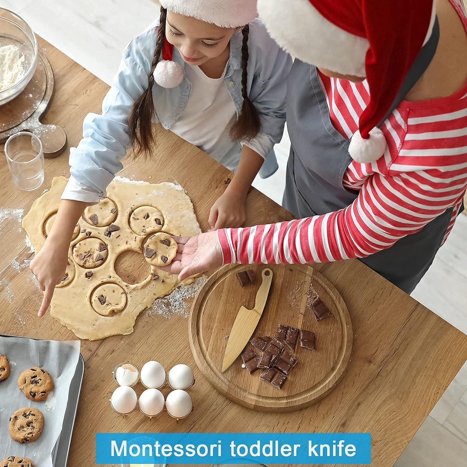 Cuchillo Montessori de Madera LUOLAO para Niños 5-8 Años