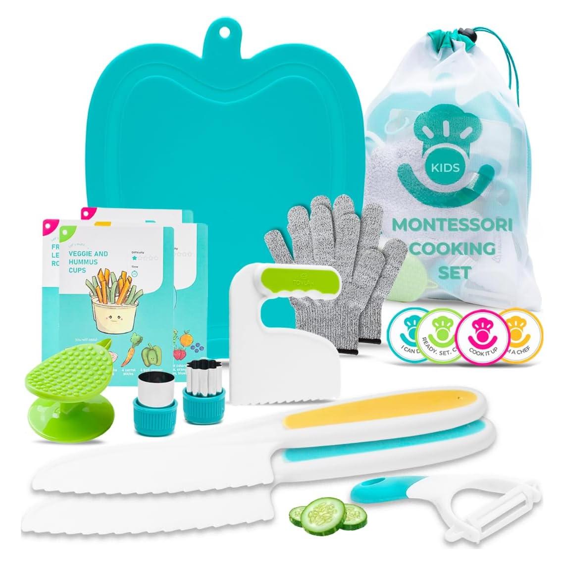Juego de Corte Tovla Jr. para Niños - Cuchillos Seguros y Utensilios