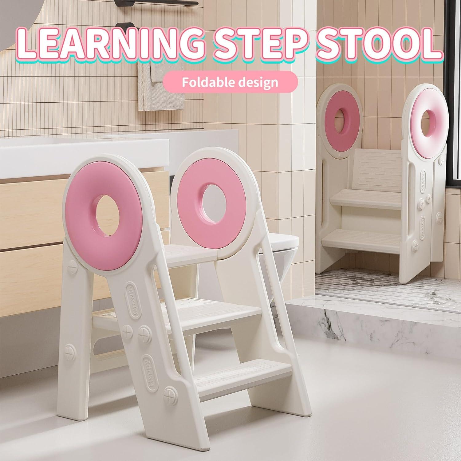 Taburete Plegable para Niños UNICOO - Ajustable 2-3 Pasos