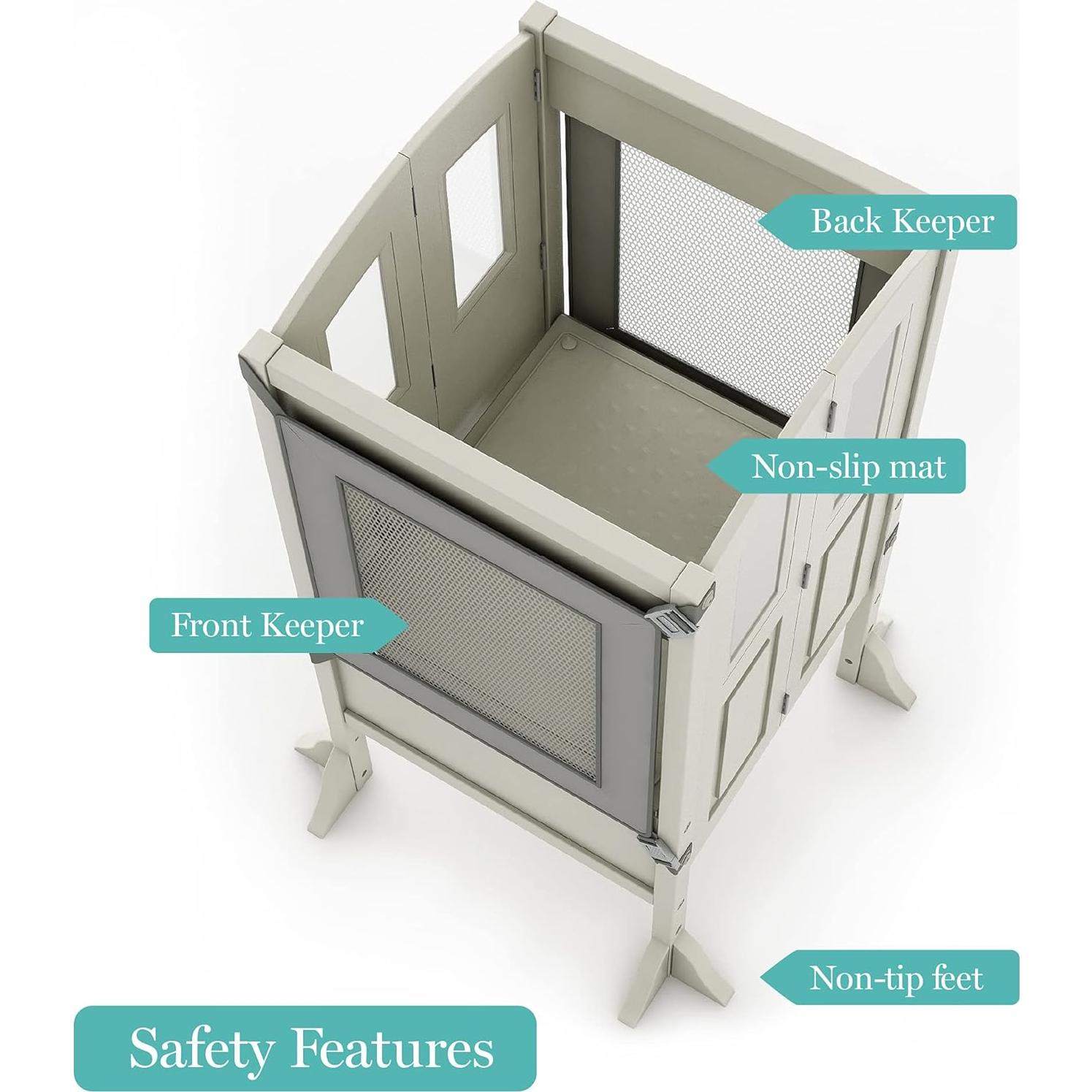 Torre Plegable para Niños Martha Stewart Kitchen Helper - Taupe