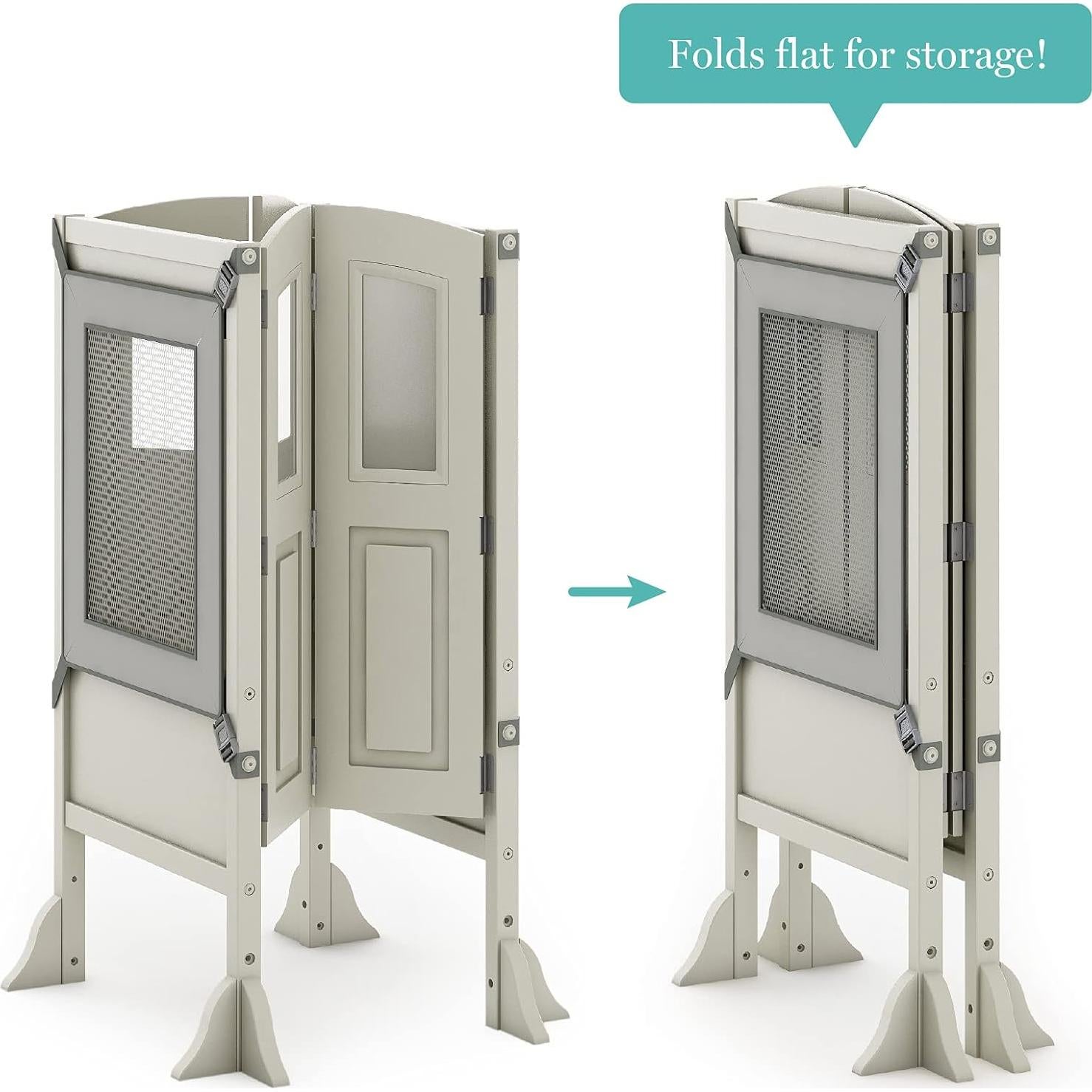 Torre Plegable para Niños Martha Stewart Kitchen Helper - Taupe