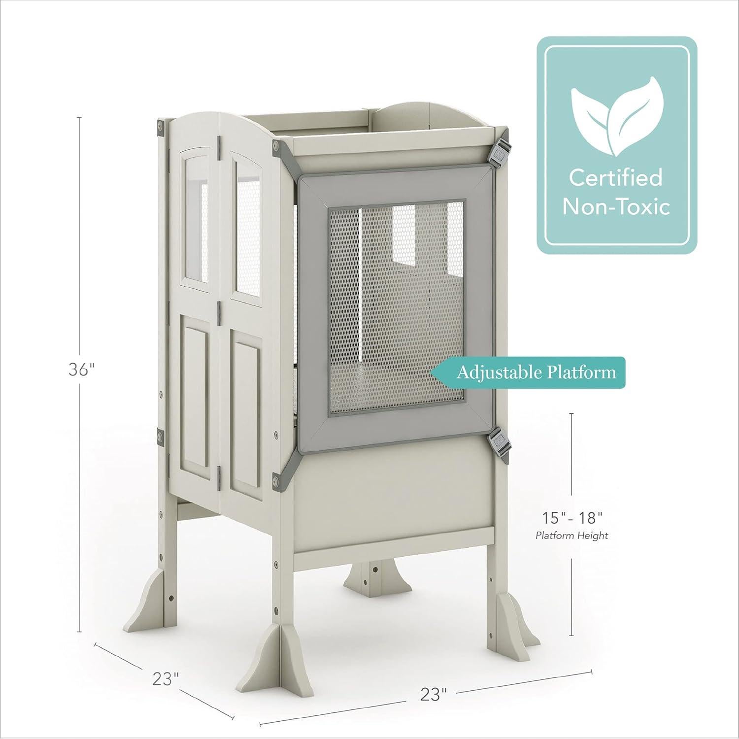 Torre Plegable para Niños Martha Stewart Kitchen Helper - Taupe