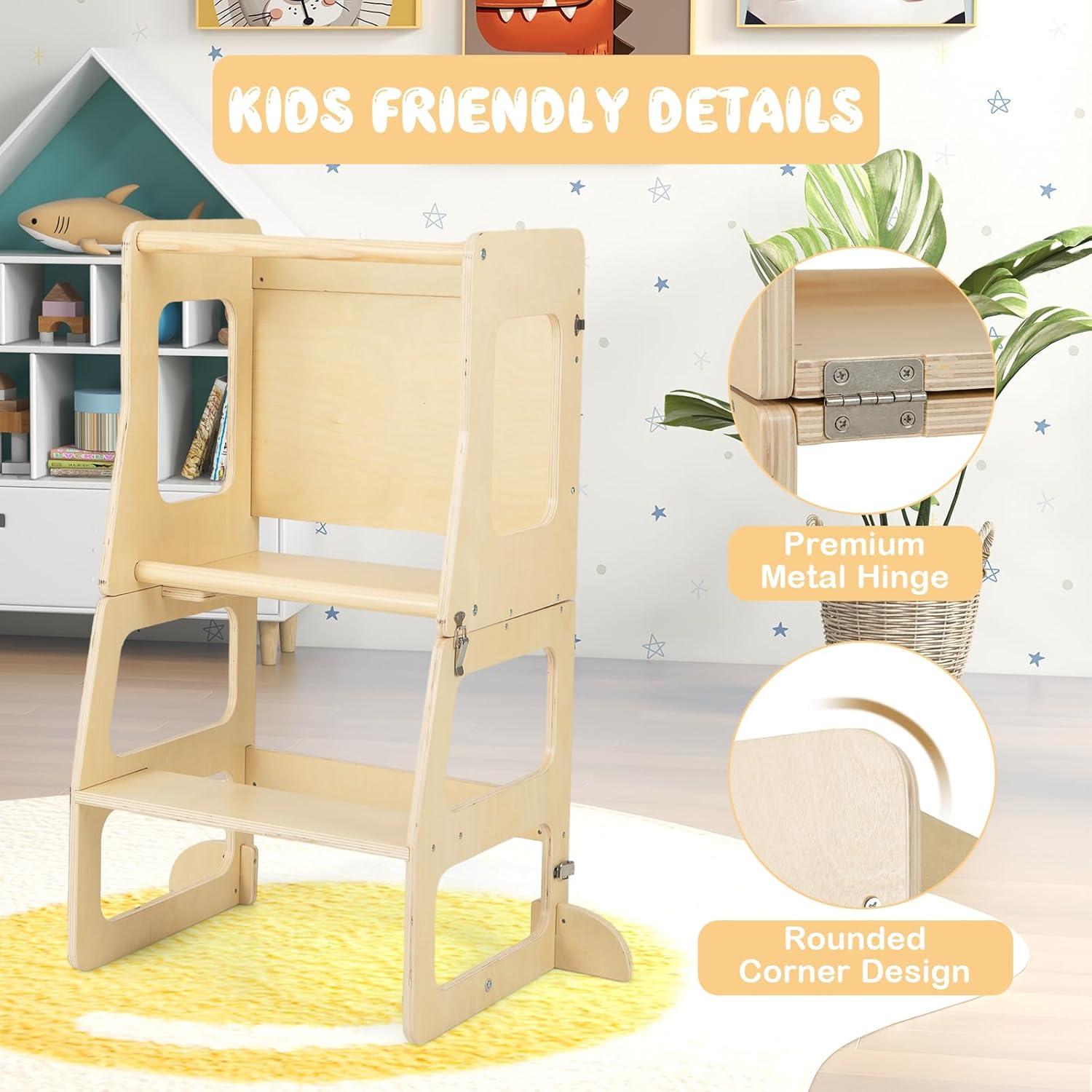 Torre de Aprendizaje Costzon 3 en 1 para Niños Plegable