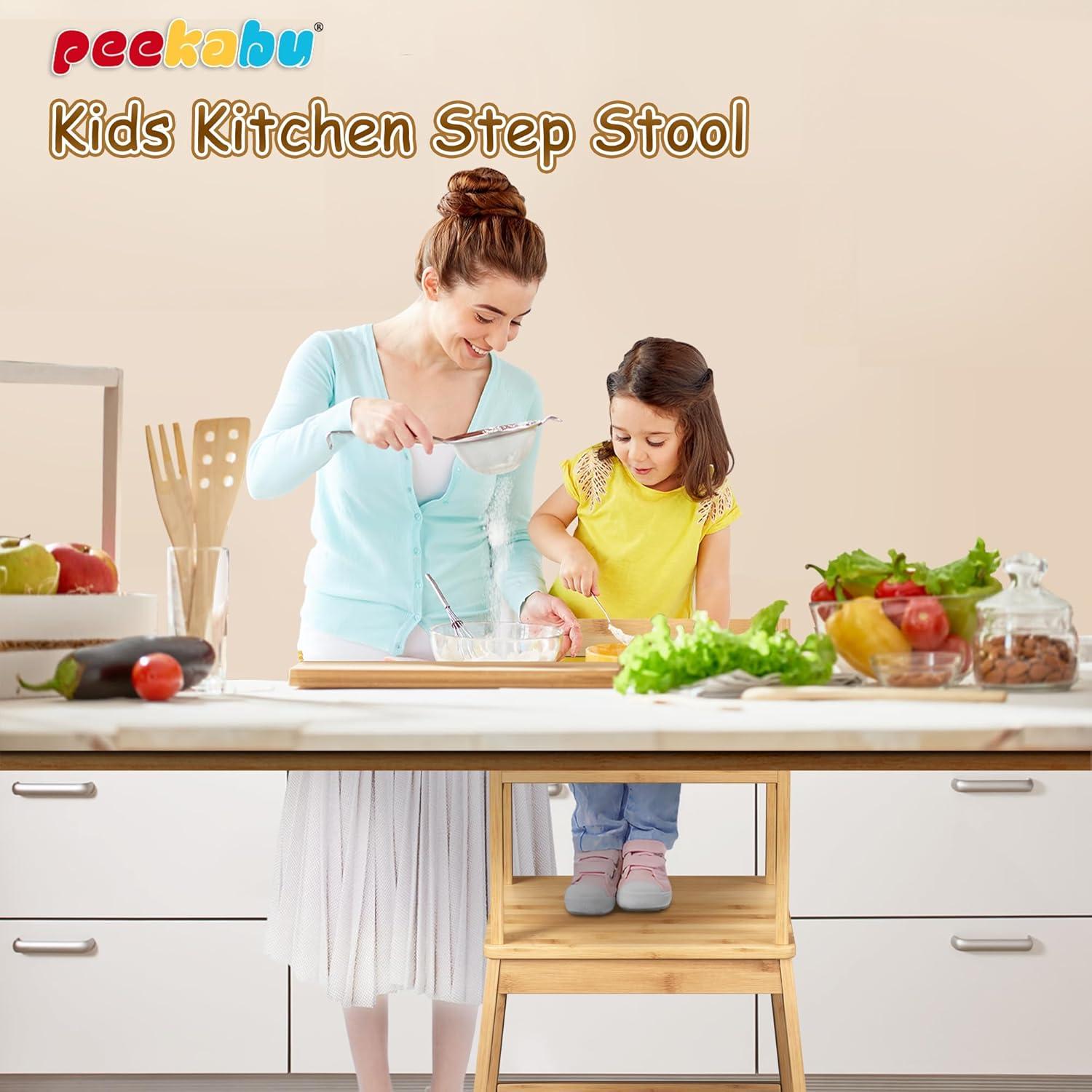 Escalera de Cocina para Niños Peekabu Torre Montessori 46x46x83.5cm