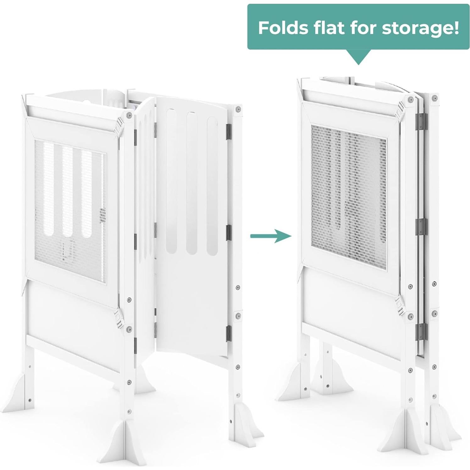 Taburete de Cocina Plegable GuíaCraft Doble Blanco 36 cm