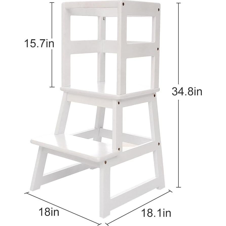 Escalera de Cocina SDADI Blanca para Niños 1-3 Años