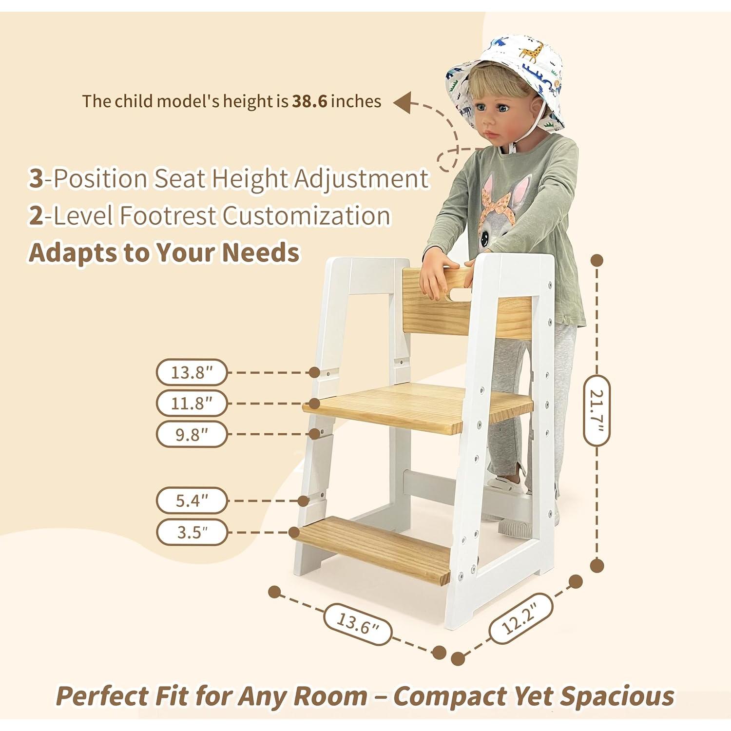 Escalera Silla 2-en-1 Damoch para Niños - Taburete Ajustable