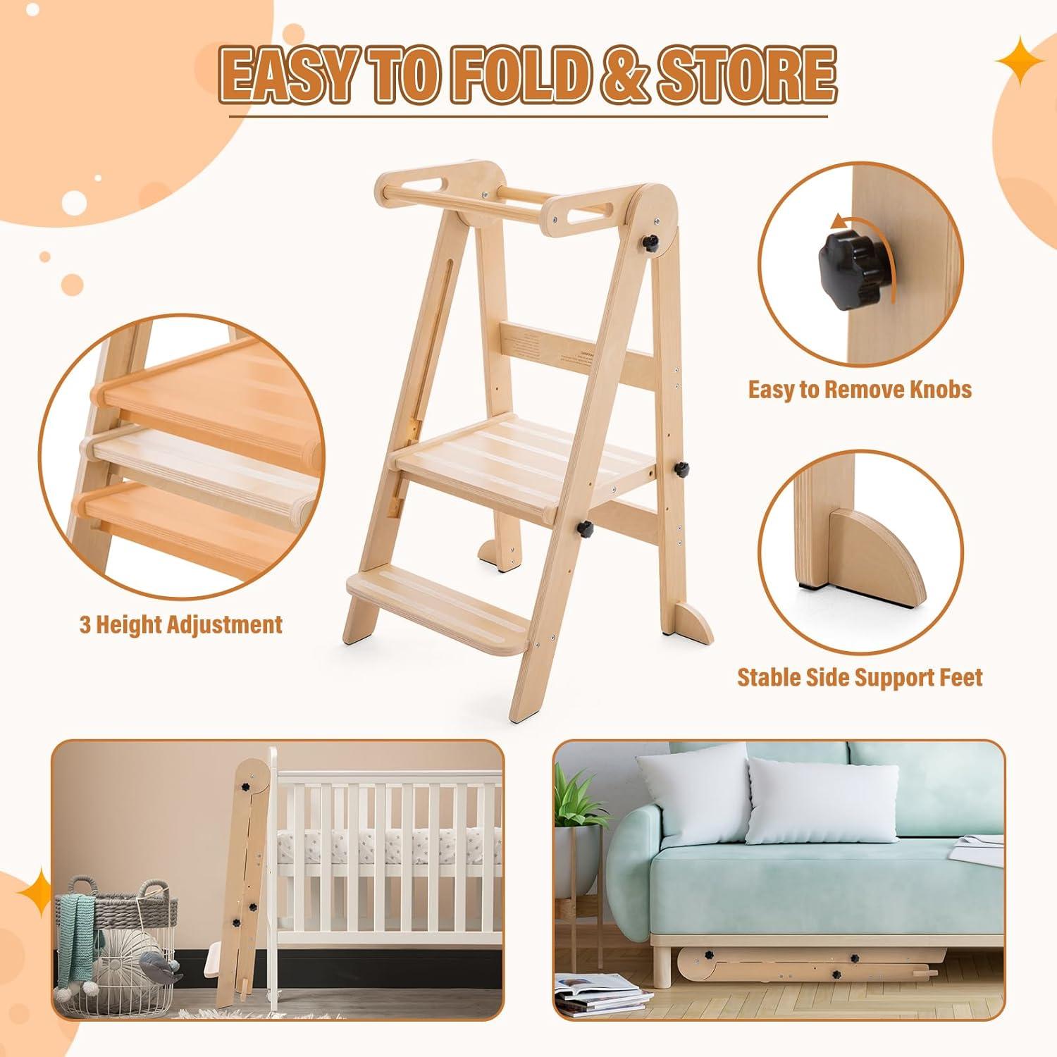 Torre Plegable para Niños Gewitt - Altura Ajustable 3 Niveles