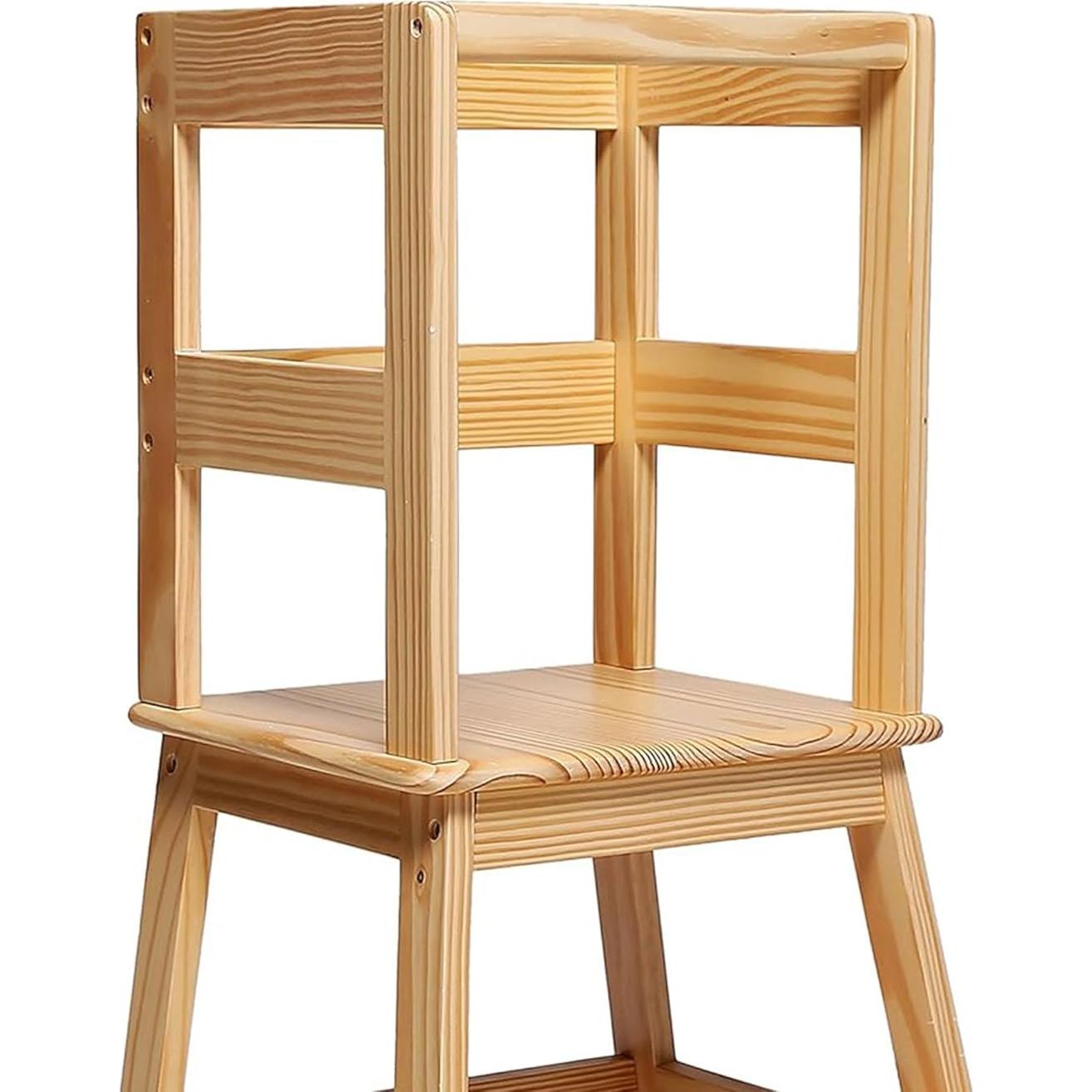 Escalera de Cocina para Niños SDADI Natural con Barandilla