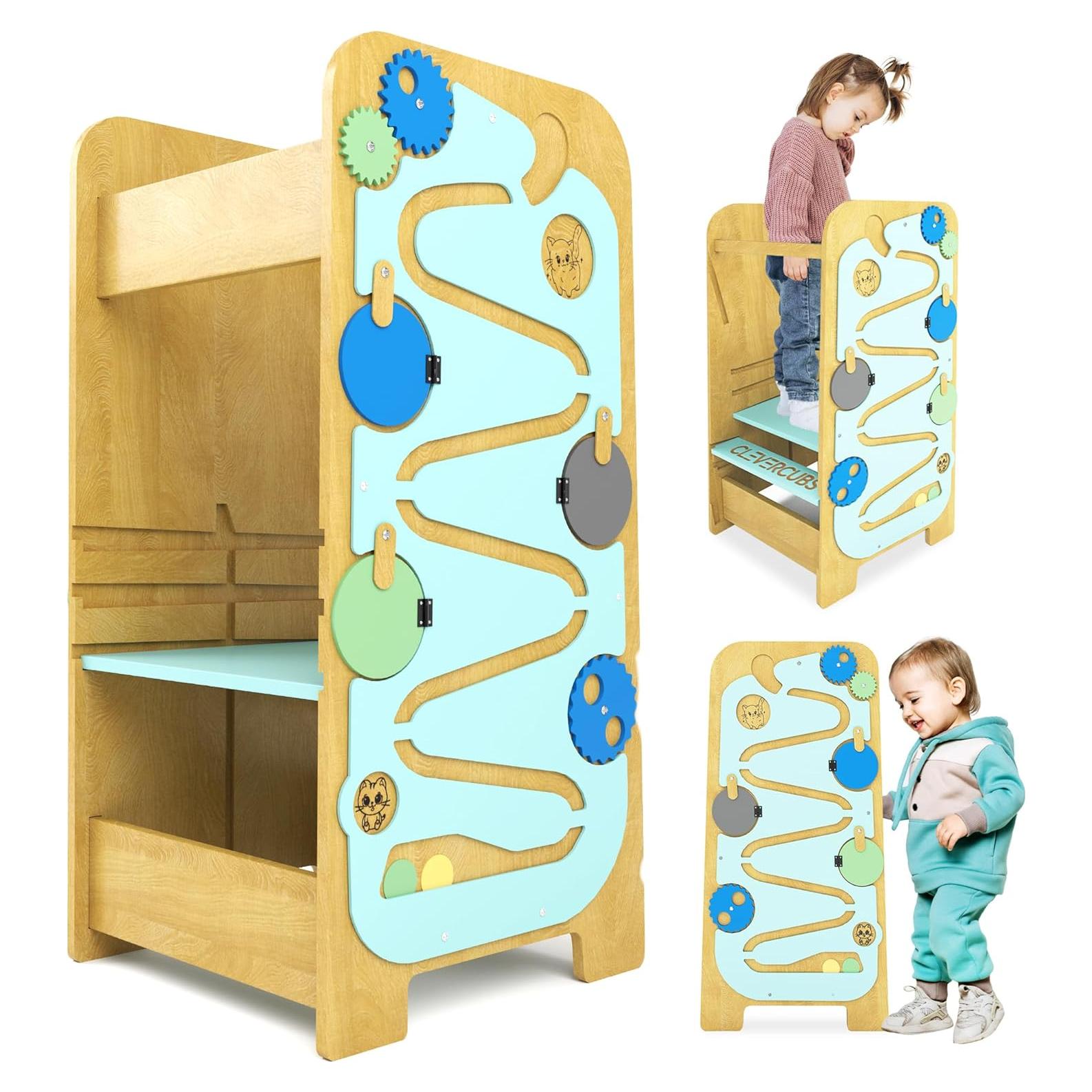 Torre de Actividades para Niños Clevercubs Menta Ajustable