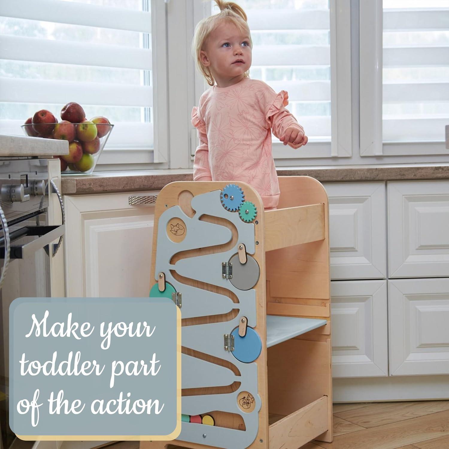 Torre de Actividades para Niños Clevercubs Menta Ajustable