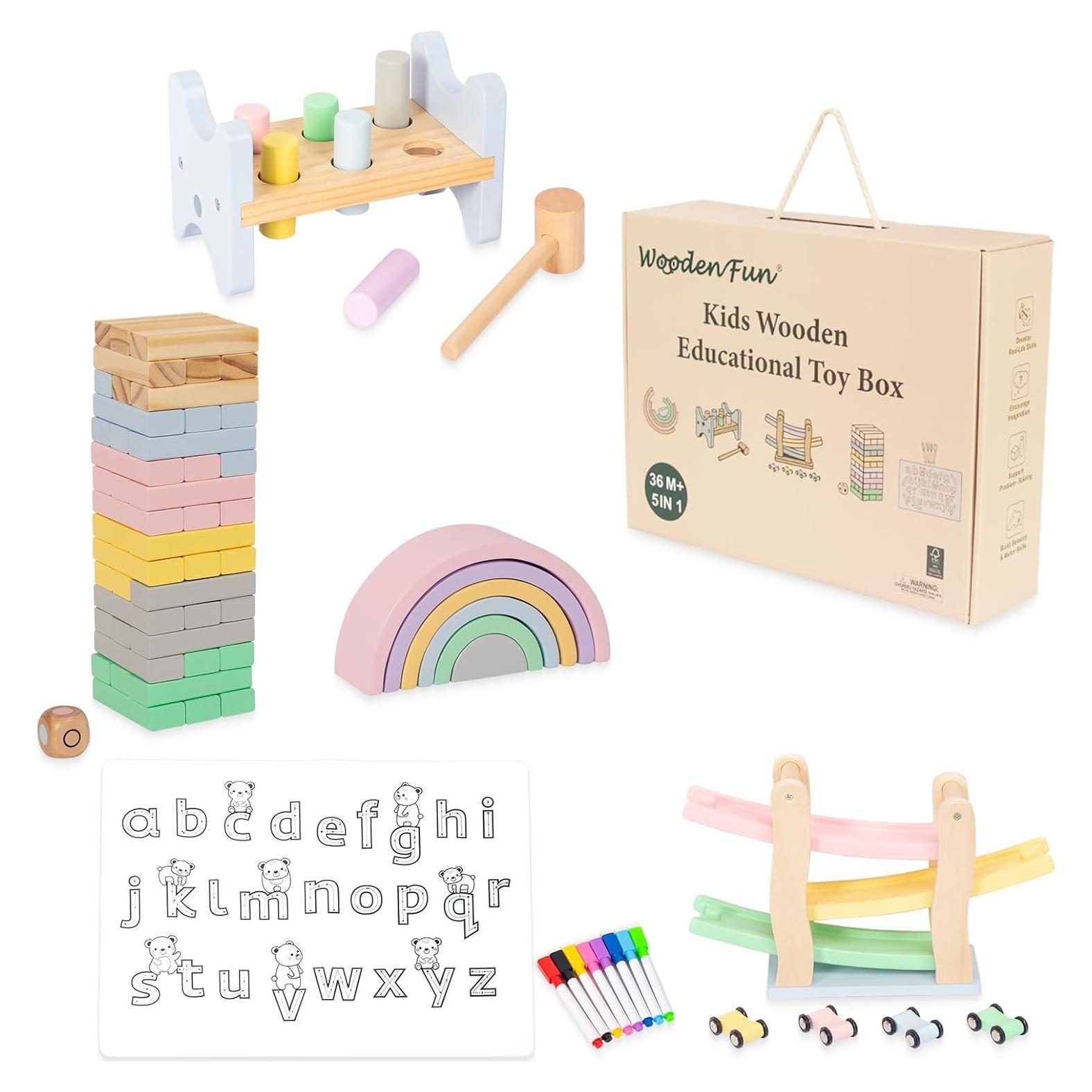 Set de Juguetes Montessori de Madera 5 en 1 - Woodenfun