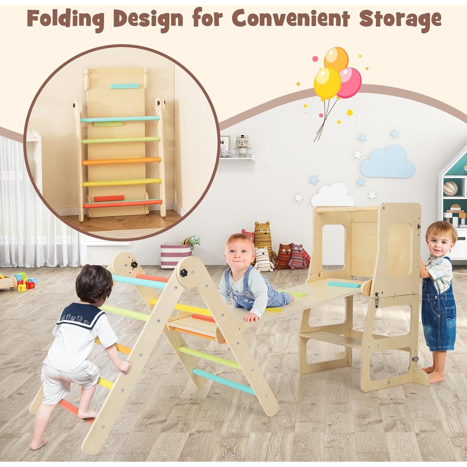 HONEY JOY 7 en 1 Juguetes de Escalada para Niños Colorido