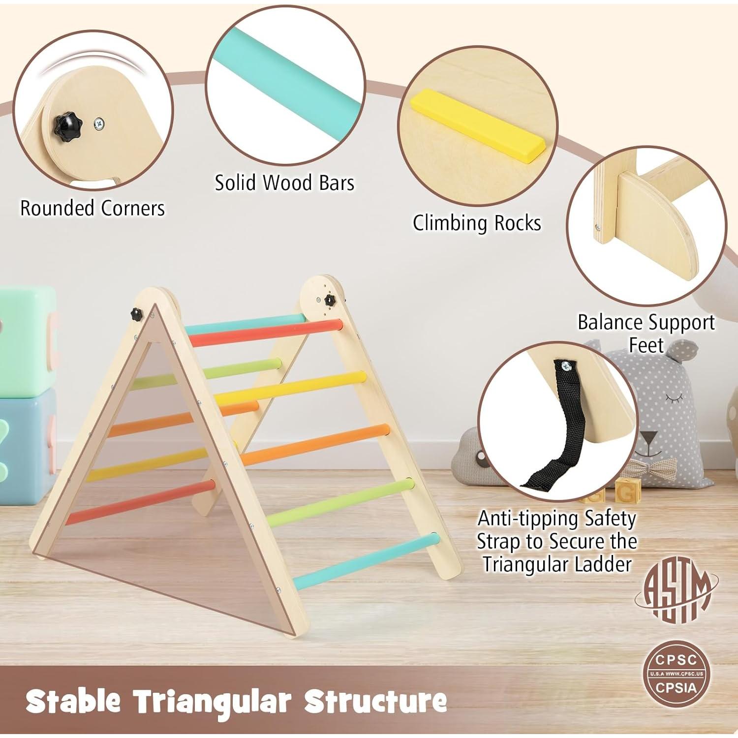 HONEY JOY 7 en 1 Juguetes de Escalada para Niños Colorido