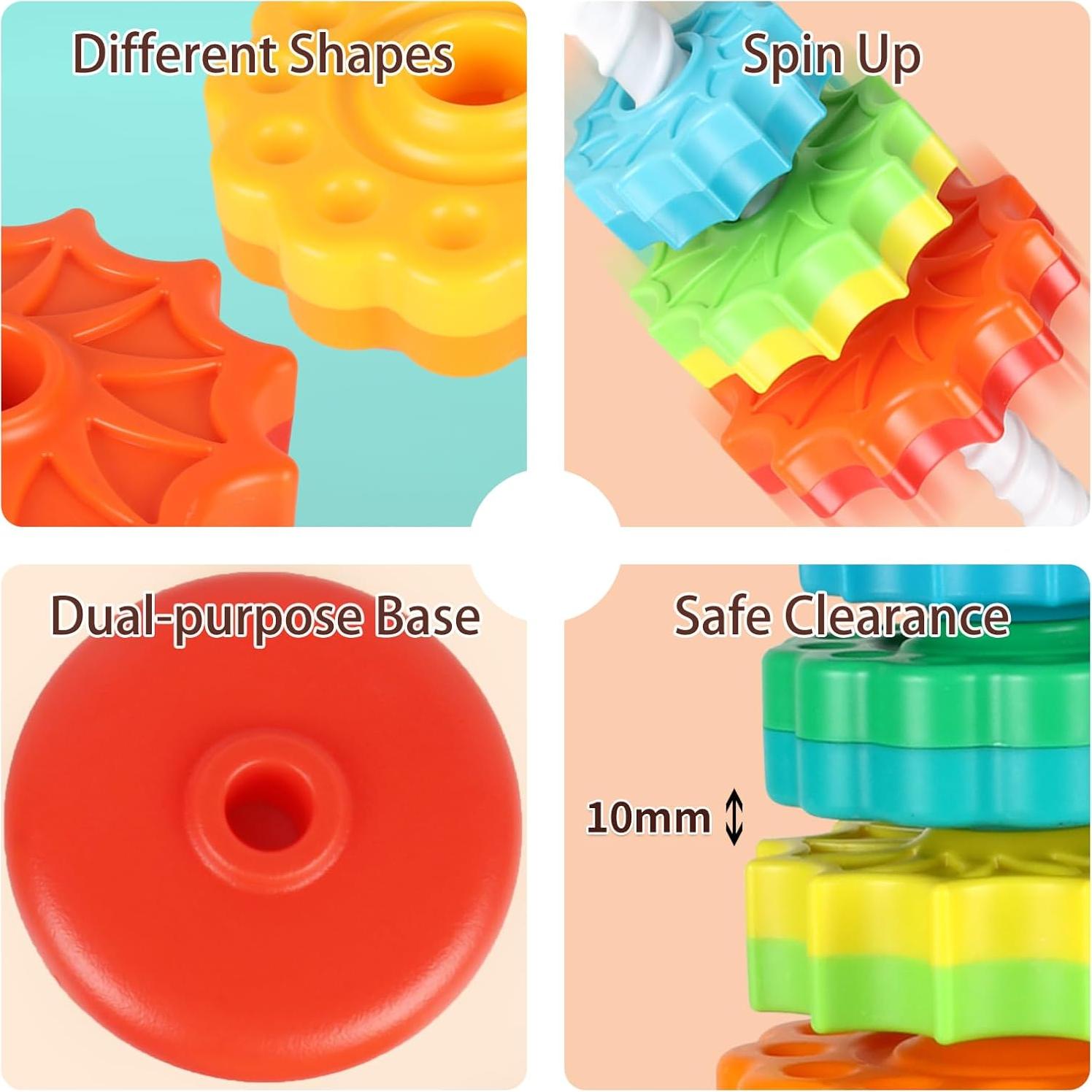 Juguete de Apilamiento Giratorio GKKBSJ para Bebés 6-36 Meses