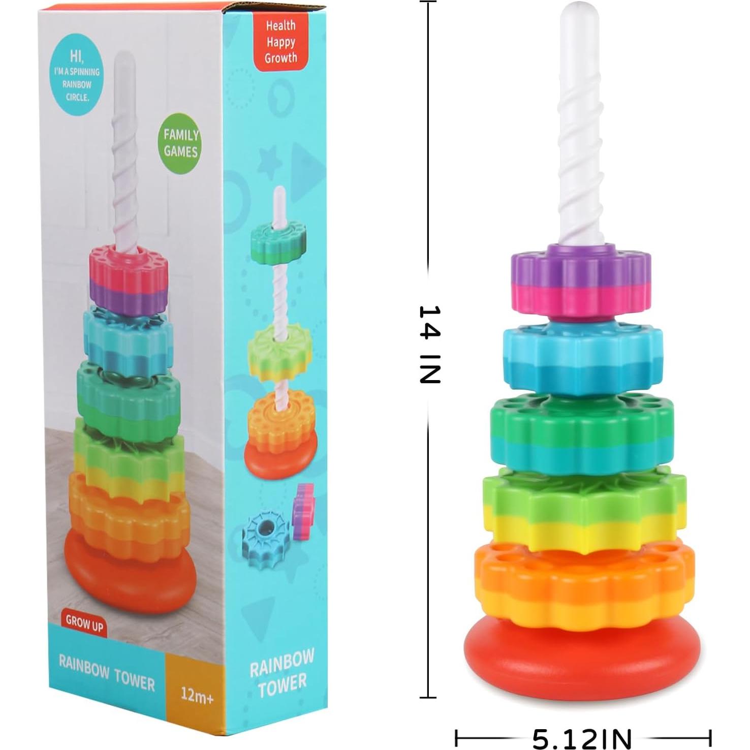 Juguete de Apilamiento Giratorio GKKBSJ para Bebés 6-36 Meses