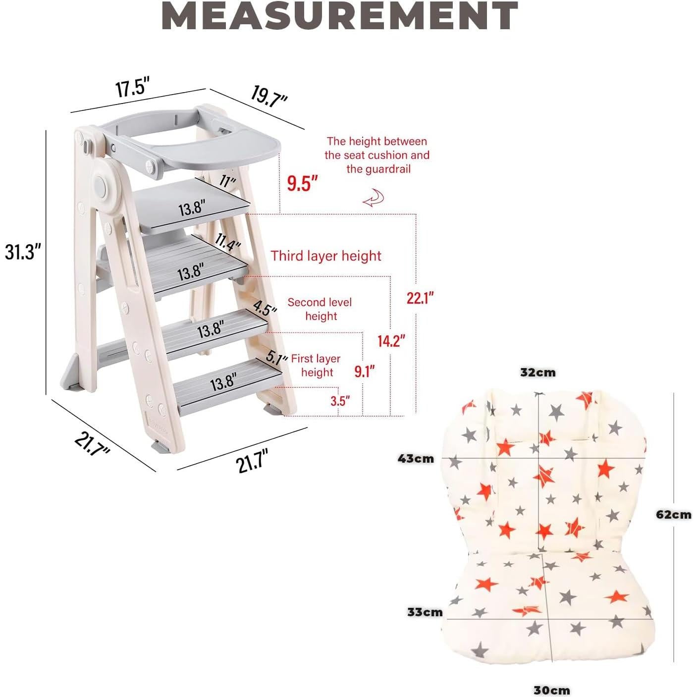 Torre de Aprendizaje Olympe para Niños 1-5 años Plegable