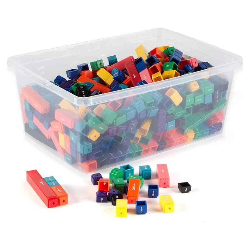 Cubos de Fracciones Arcoíris hand2mind - 9 Valores Montessori