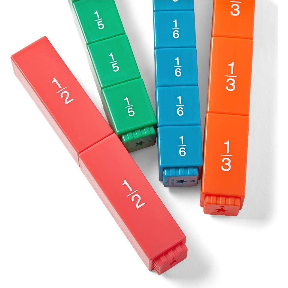 Cubos de Fracciones Arcoíris hand2mind - 9 Valores Montessori