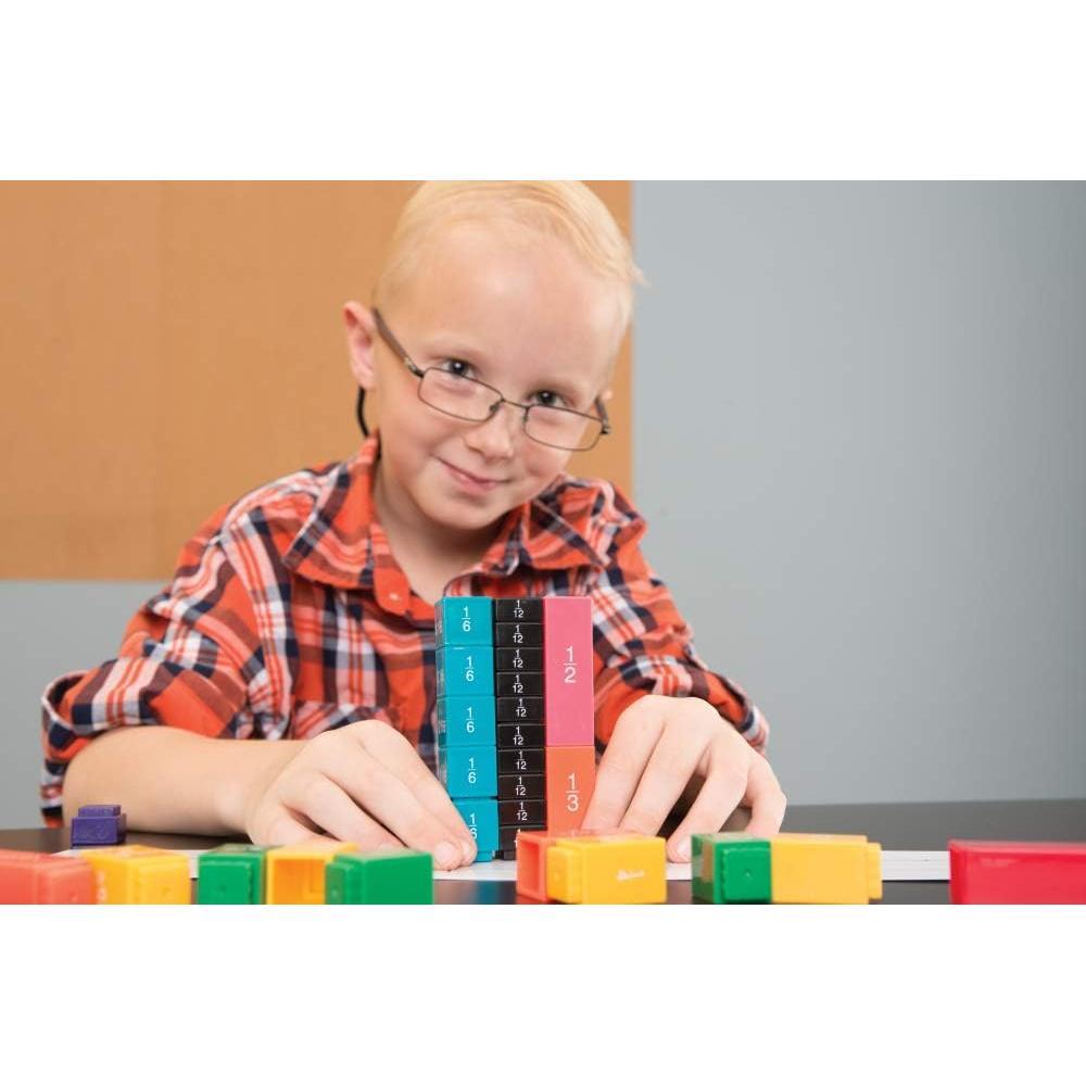 Cubos de Fracciones Arcoíris hand2mind - 9 Valores Montessori