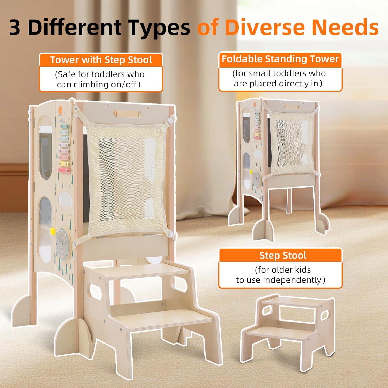 Torre de Aprendizaje Plegable OgiOgi para Niños con Pizarra