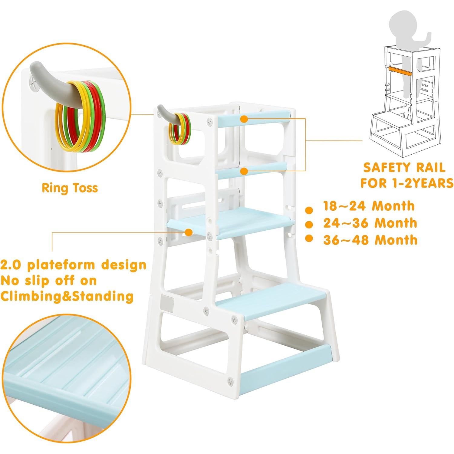 Escalera de Cocina Ajustable SDADI para Niños - Seguridad Antideslizante