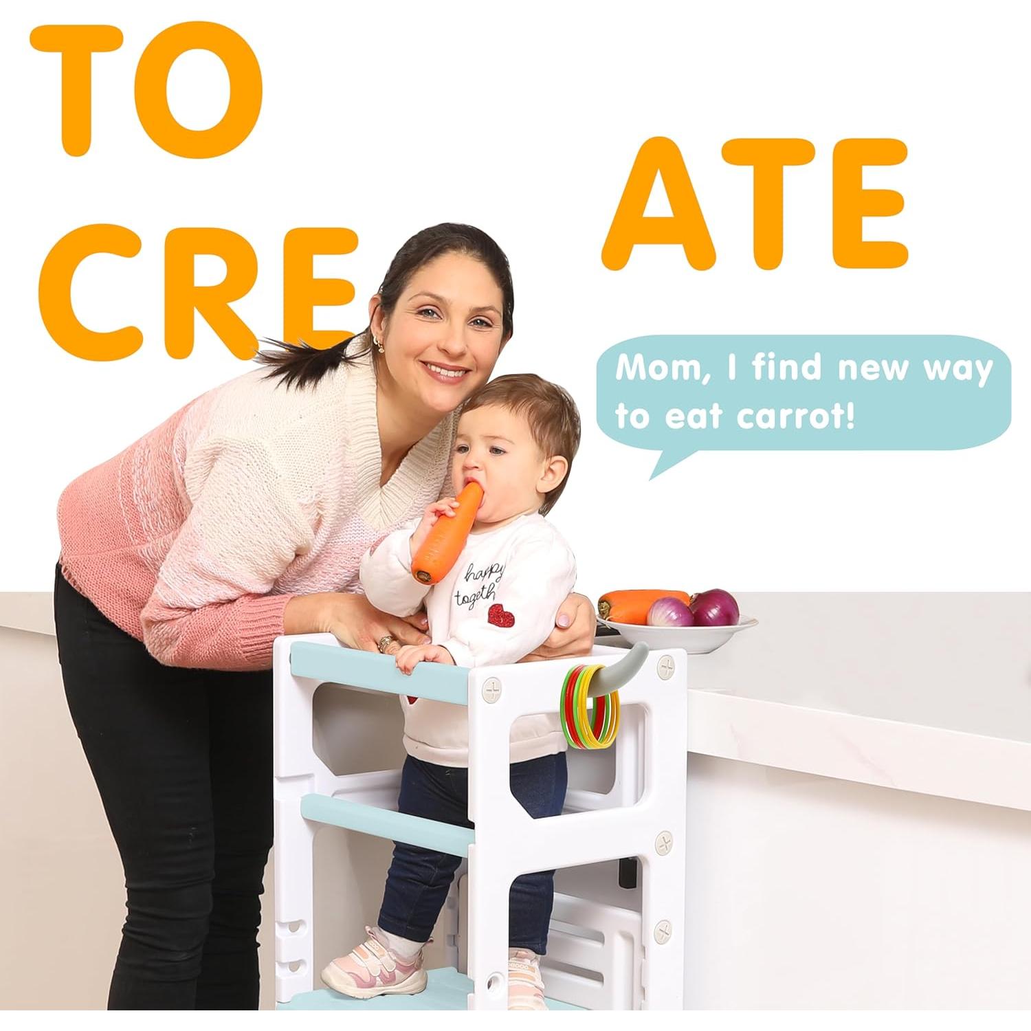 Escalera de Cocina Ajustable SDADI para Niños - Seguridad Antideslizante