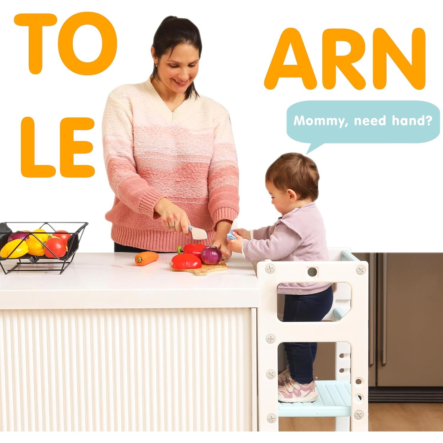 Escalera de Cocina Ajustable SDADI para Niños - Seguridad Antideslizante