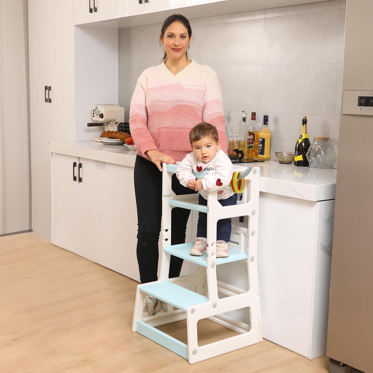 Escalera de Cocina Ajustable SDADI para Niños - Seguridad Antideslizante
