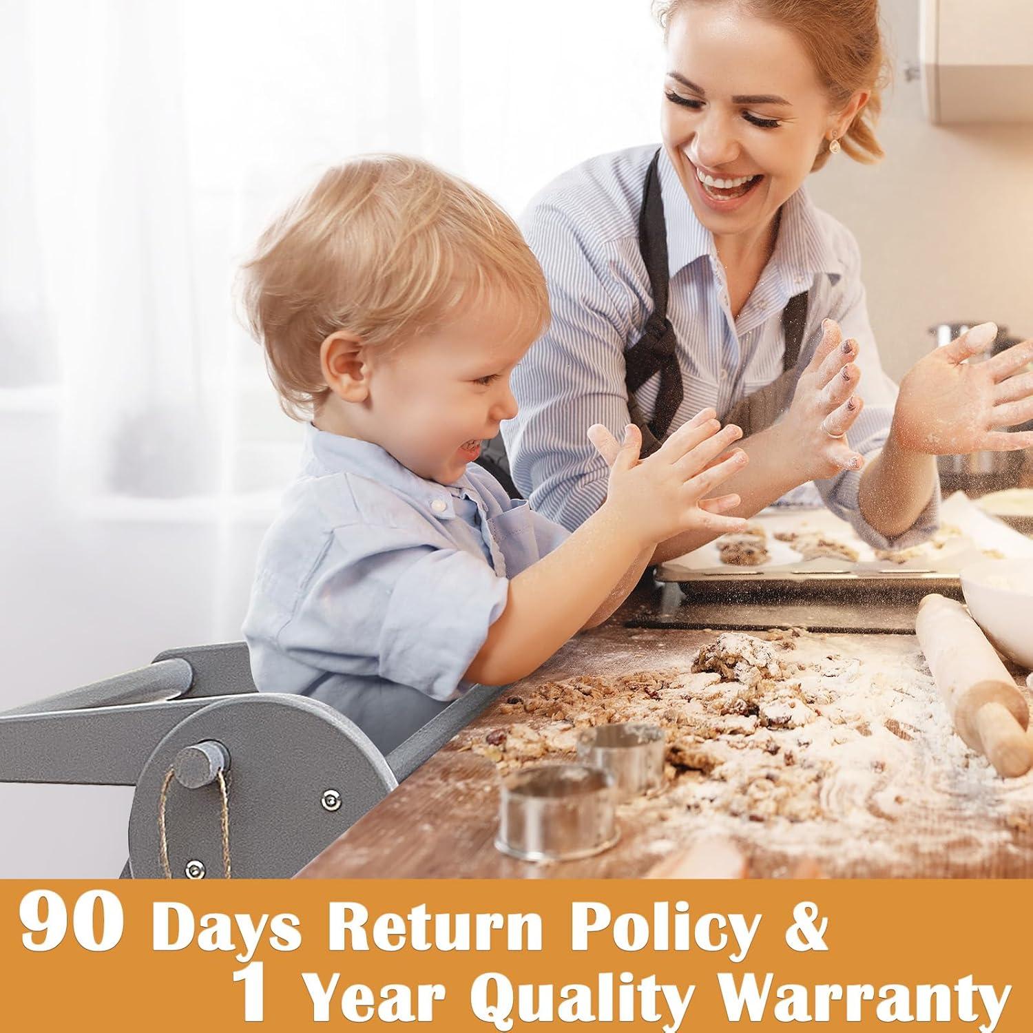 Taburete de Cocina Plegable FUNLIO Gris, Altura Ajustable 3 Niveles