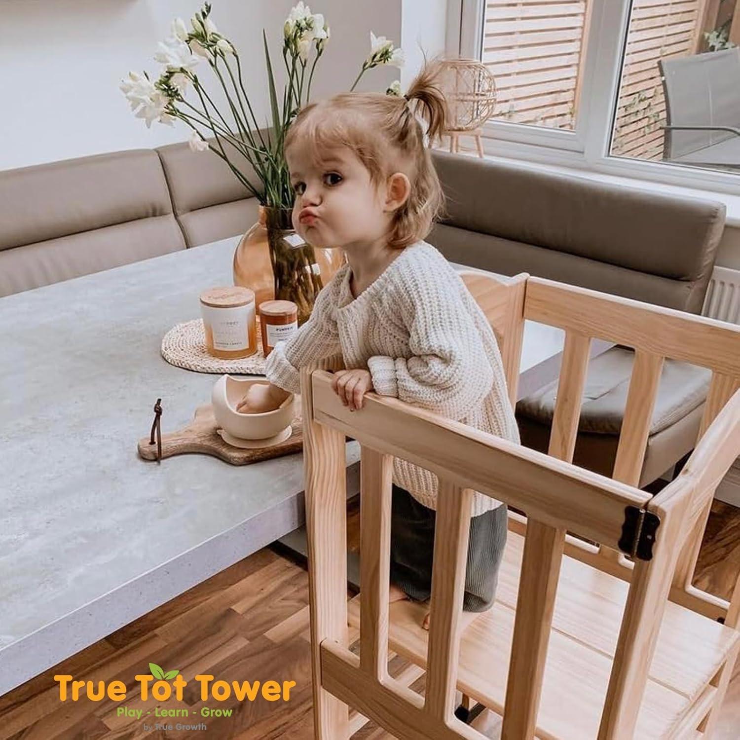 Torre Montessori True Tot - Taburete Plegable para Niños 98 cm