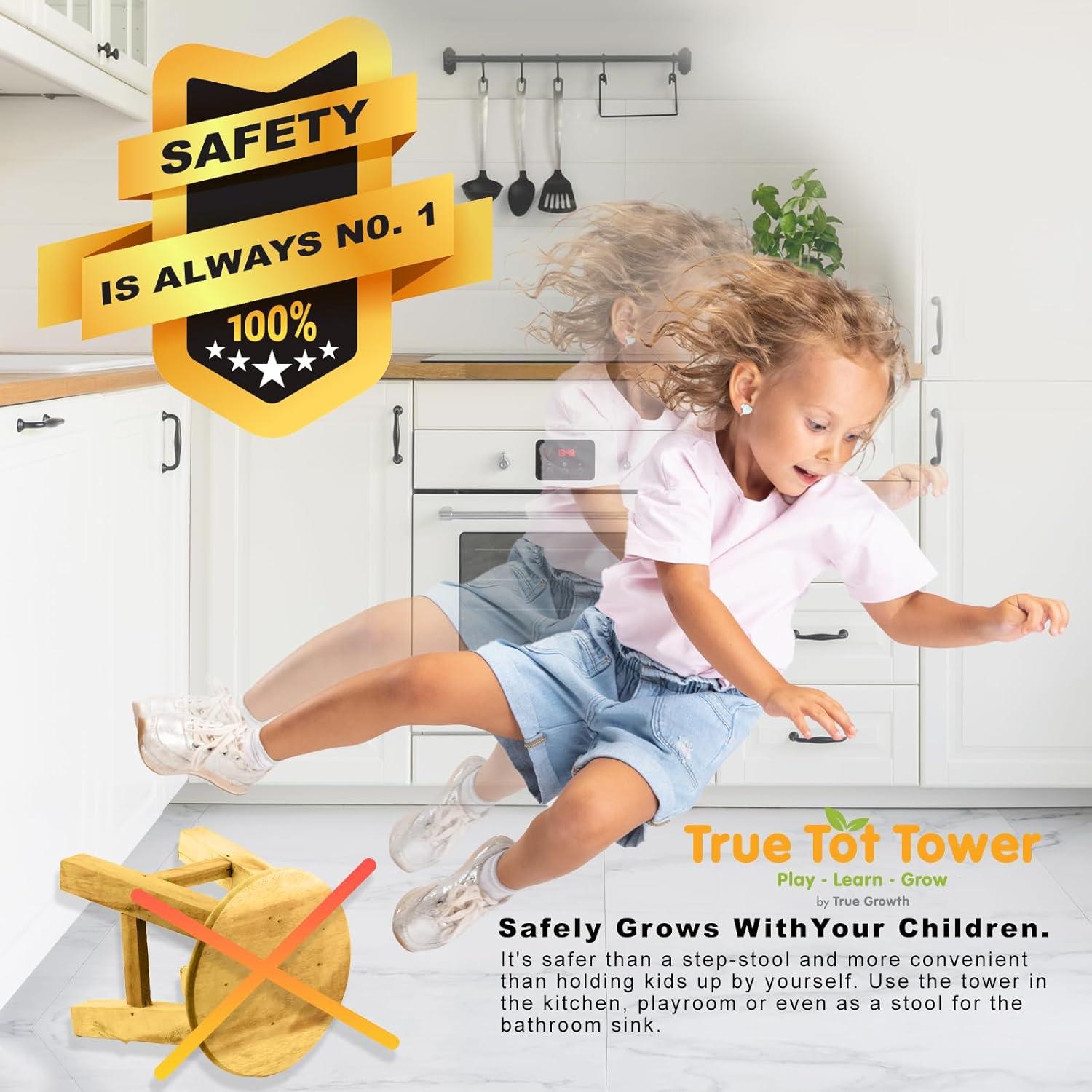 Torre Montessori True Tot - Taburete Plegable para Niños 98 cm