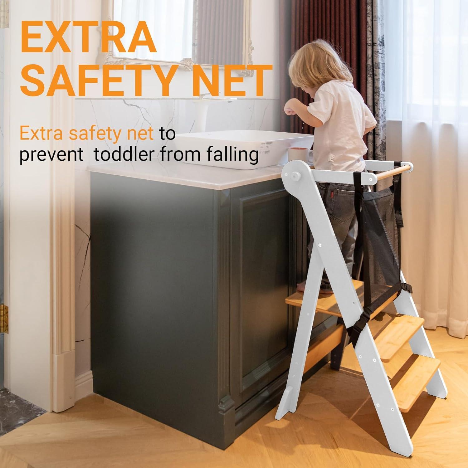 Torre de Aprendizaje Plegable COSYLAND - Taburete Ajustable para Niños