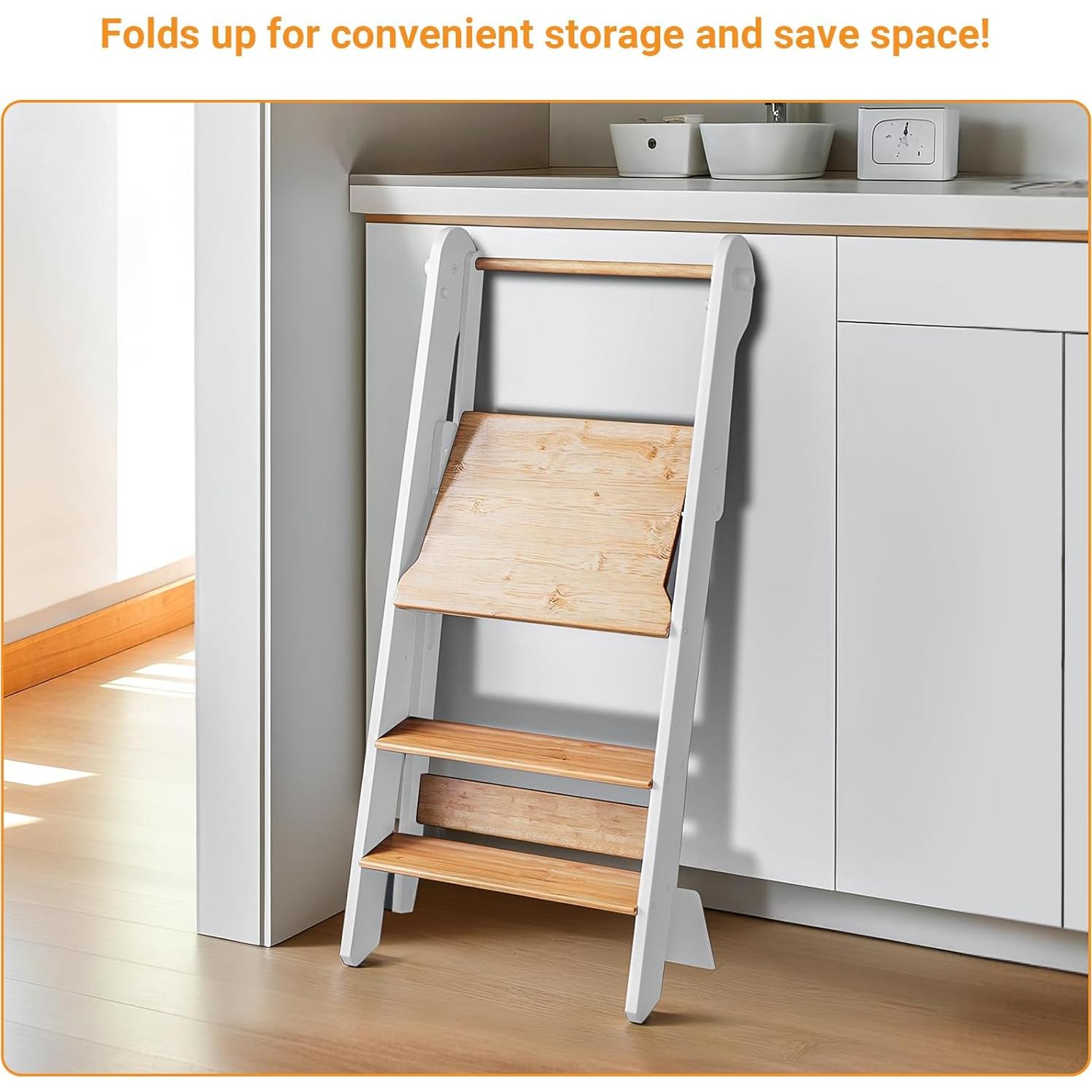 Torre de Aprendizaje Plegable COSYLAND - Taburete Ajustable para Niños